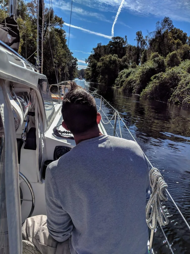 Motoring down the Dismal Swamp Canal
