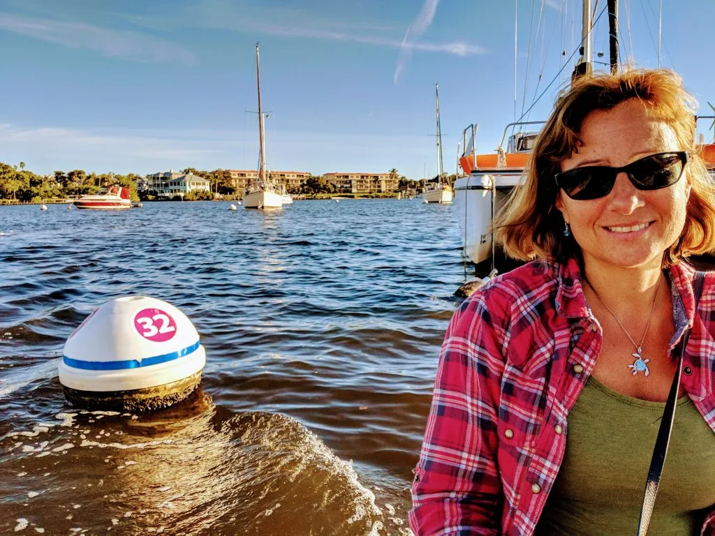 Mooring #32 at the Sunset Bay Marina and Anchorage is home for now!