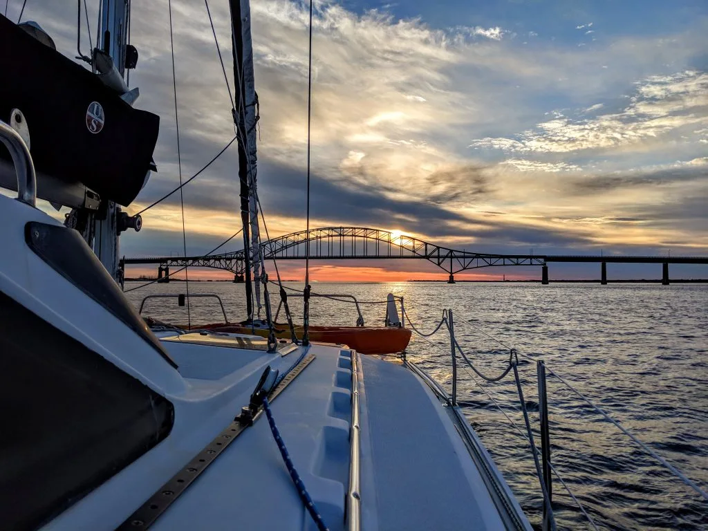 Seeing the twin spans of the Robert Moses Bridge mean we have arrived in our home waters.