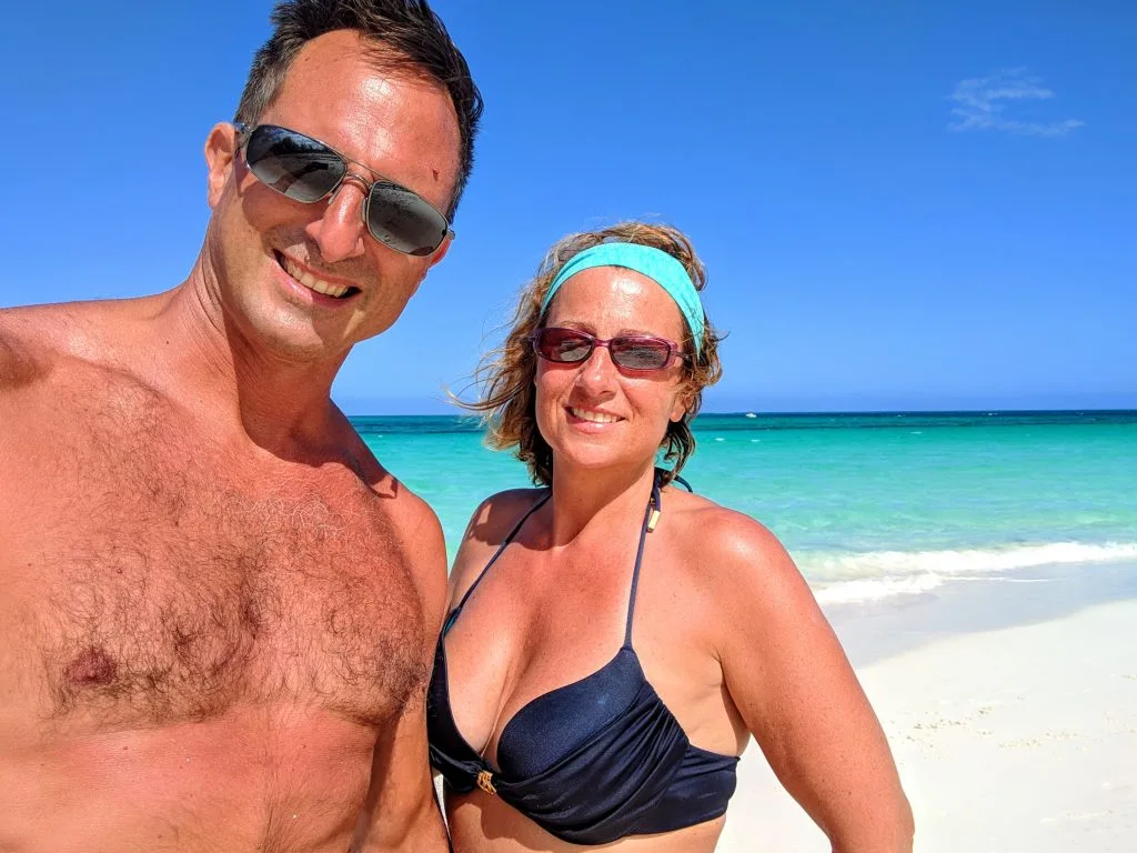 The happy crew at Gillam Bay on Green Turtle Cay.