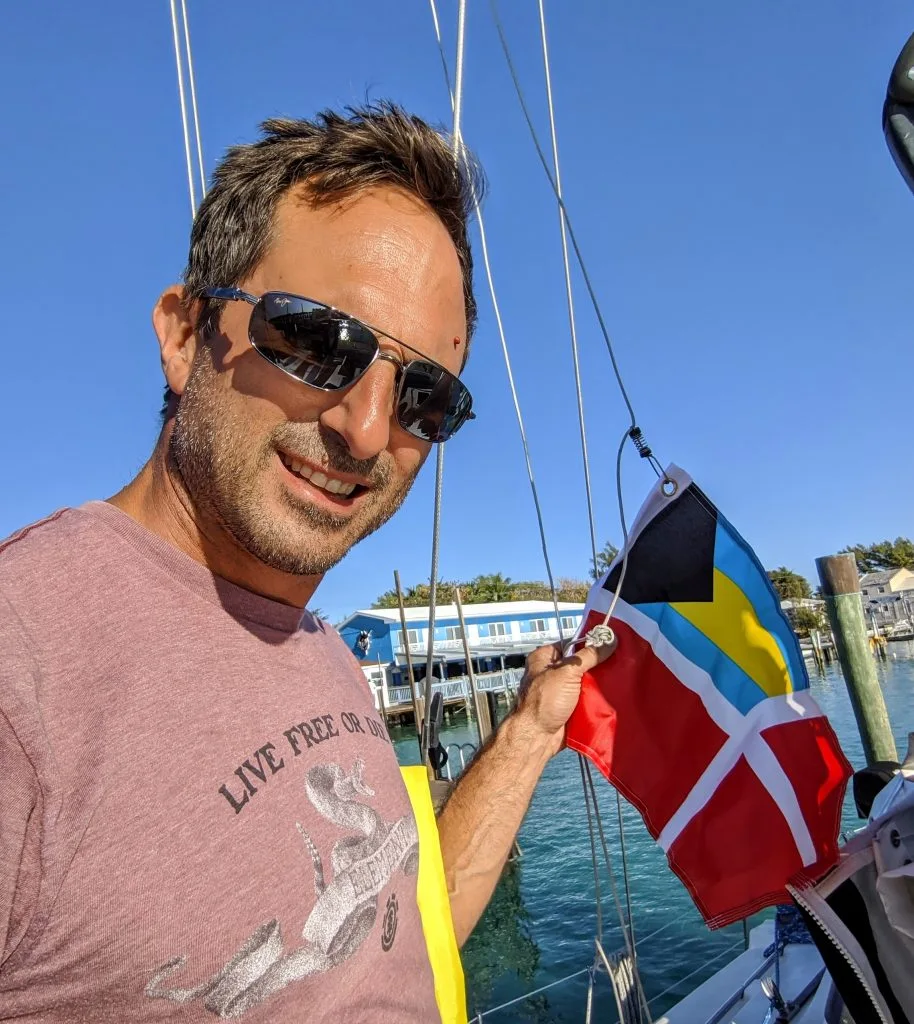 Cleared into The Bahamas. Mavis is legal.