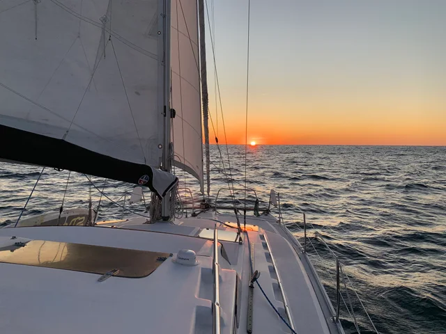 Sailing toward the sunset