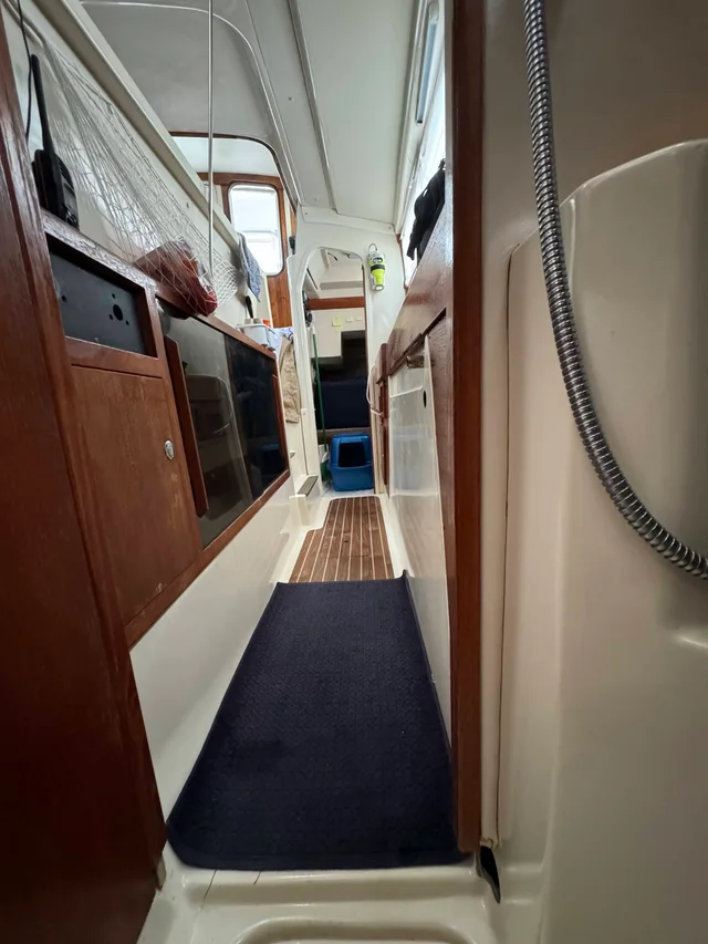 The cabin passage and interior storage