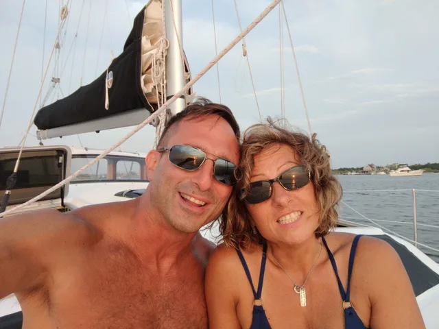 Frank and Cindy aboard Mavis