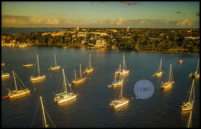 Sunset Bay Marina seen during Mavis’s cruising years